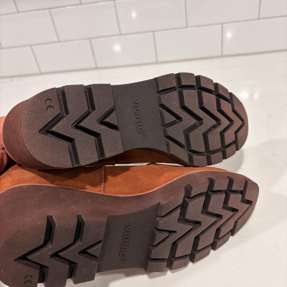 Vionic | Willa Wedge Slip On Shoes Loafer Suede Brown Comfort- Size 8.5 - Picture 9 of 10